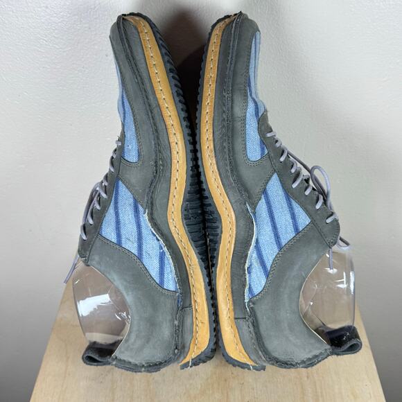 J Shoes Men’s Sneaker size 11 Casual Blue Gray Stripe Leather hoop 2 - Picture 5 of 11